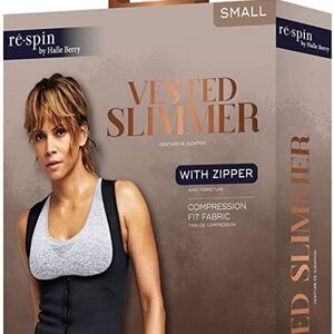 RE SPIN VESTED SLIMMER WITH ZIPPER SIZE Small HALLE BERRY FITNESS